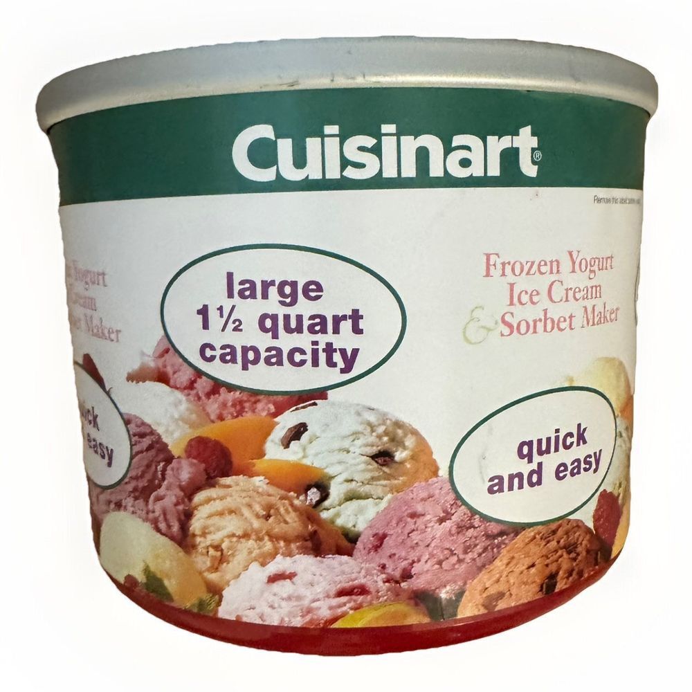 Cuisinart 1.5 Quart Ice Cream Frozen Yogurt Sorbet Maker Replacement Bowl RED